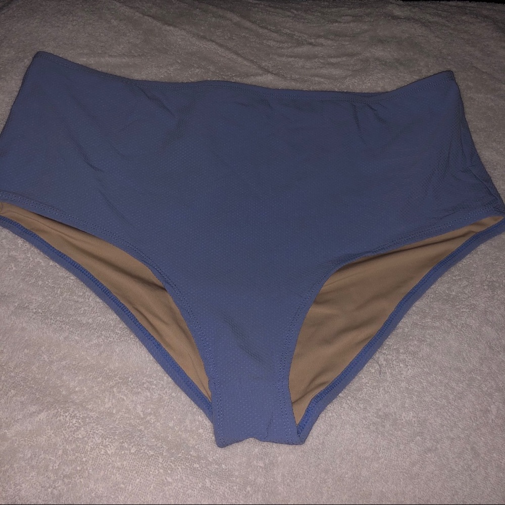 Jcrew High-waisted bikini bottom in piqué nylon